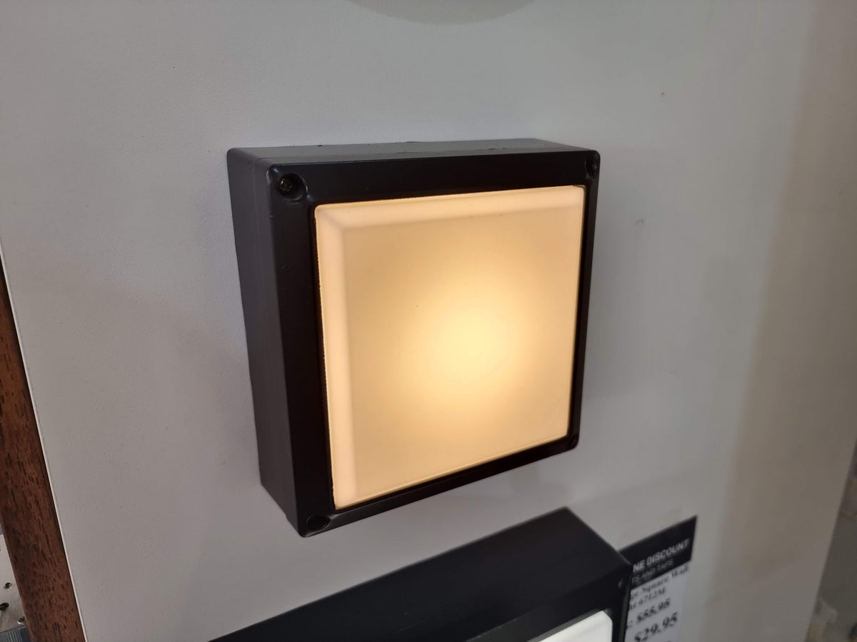 BDL Small Square Wall Light Black Brisbane Discount Lights and Taps