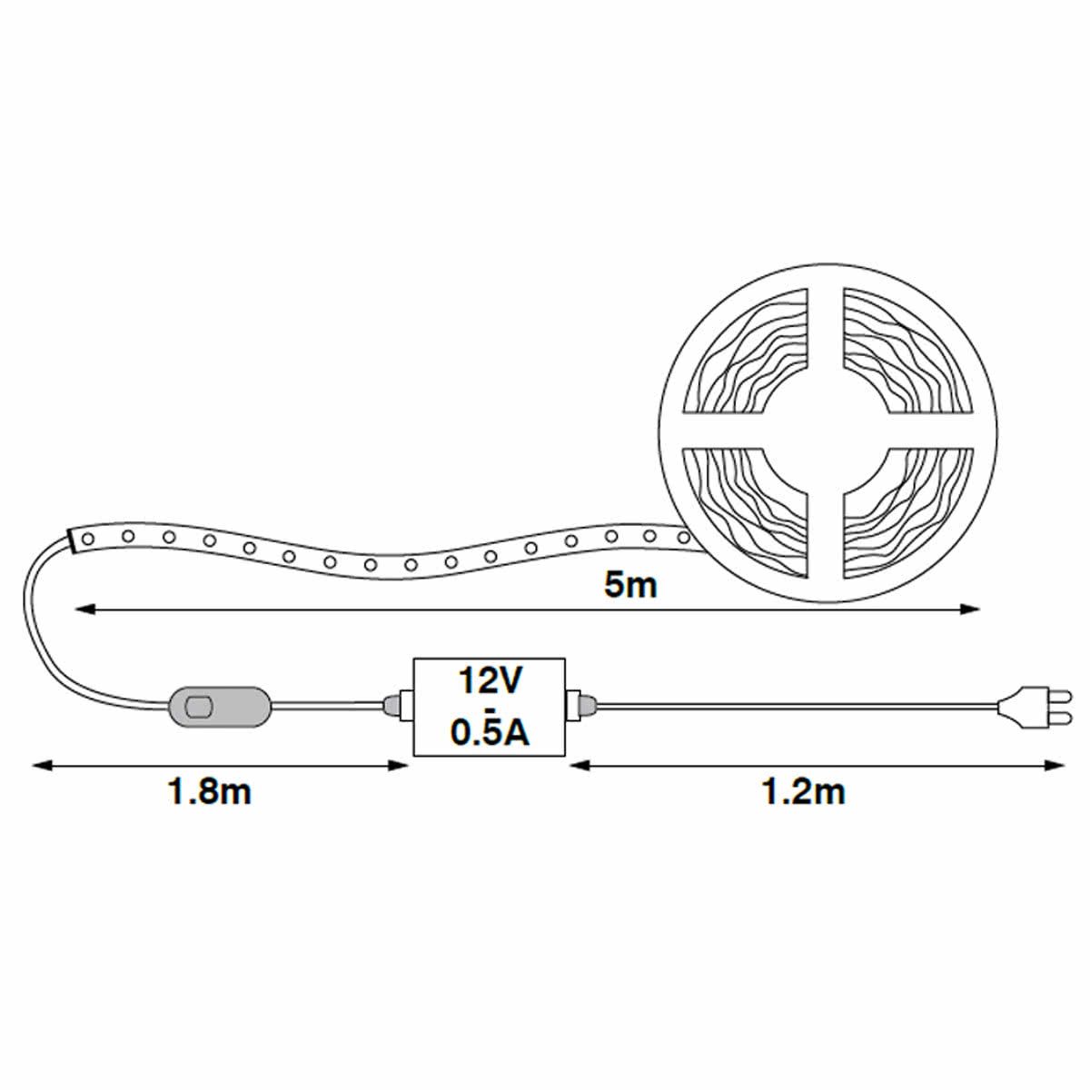 Brilliant LED Strip 5m Reel Kit Cool White Brisbane Discount Lights