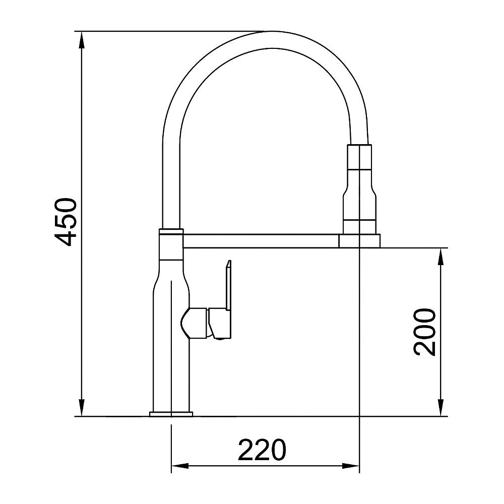 Arcisan Sink Mixer With 2 Jet Handspray On Black Hose Brisbane