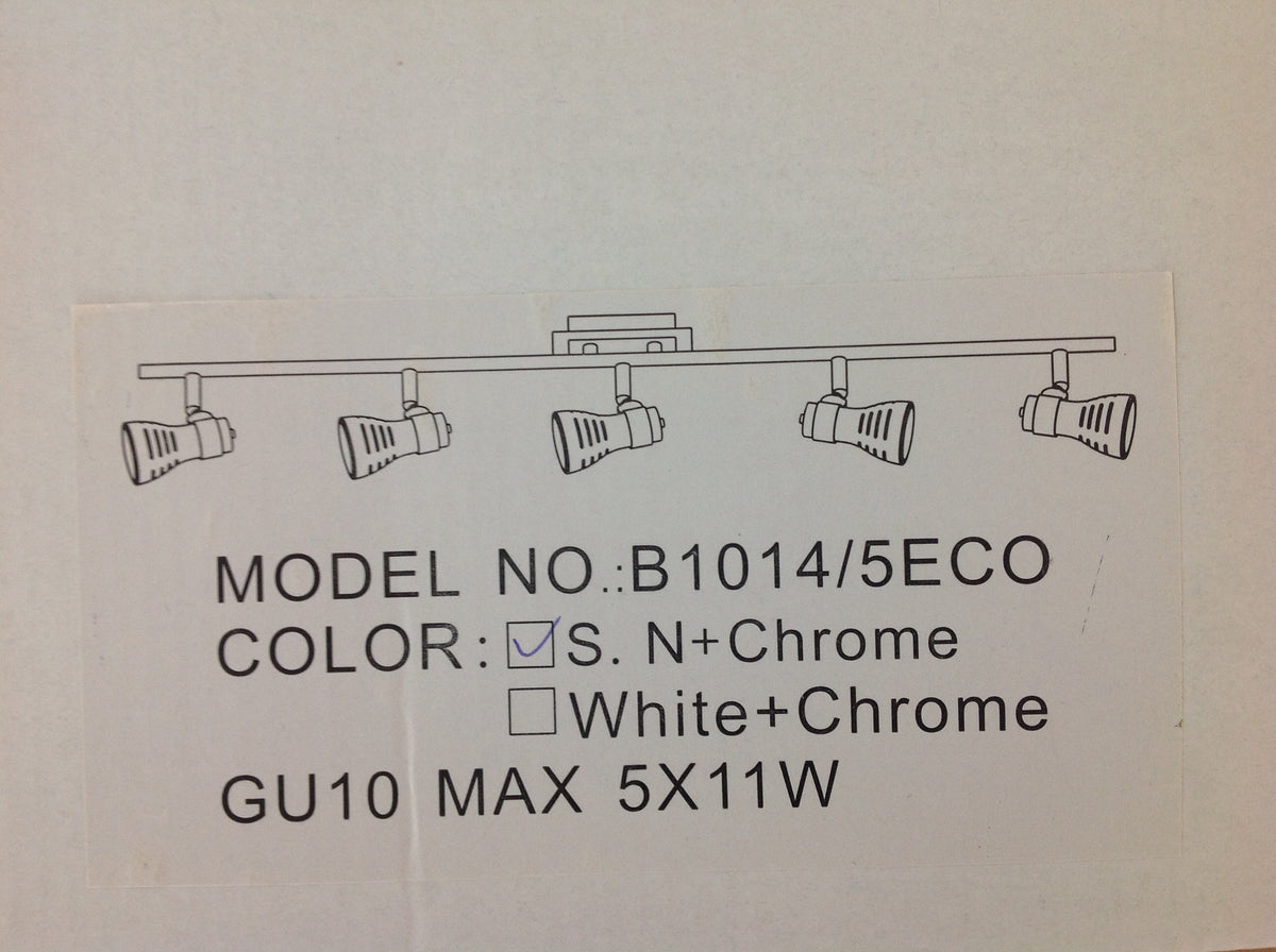 Epic 5 spot eco bar S.N + Chrome Brisbane Discount Lights and Taps