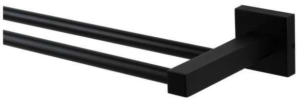 Brasshards Mixx square 750mm double rail matt black
