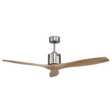 BRILLIANT GALAXY 54" PROPELLER STYLE TIMBER FAN SILVER WITH REMOTE
