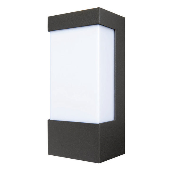Eave rectangular open-faced wall light
