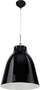Finn 400mm gloss metal pendant black