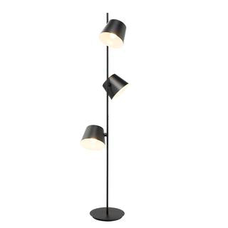 Hemingway 3-light floor lamp matt black