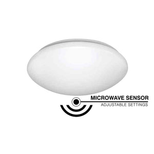 Accord LED 18W IP44 ceiling light with microwave sensor