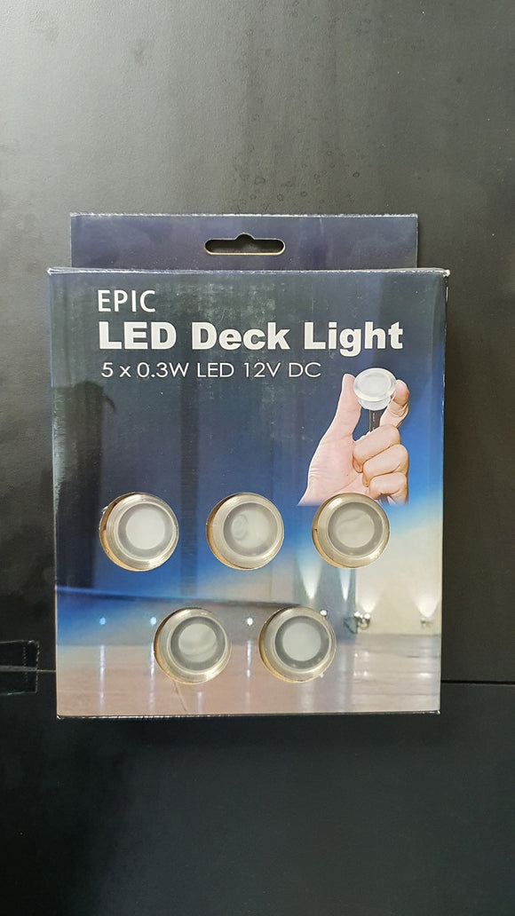 Epic LED Deck Light 5 Pack 12V DC Blue