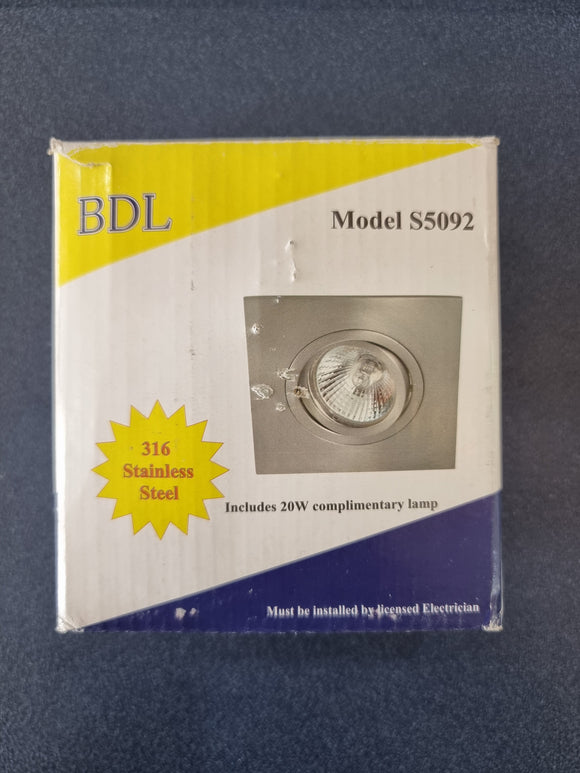 BDL Square 316 Stainless Steel Tilt Downlight Frame