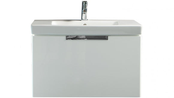 Argent Centra Wall Hung Cabinet with Villeroy & Boch Avento Wall Basin