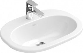 Villeroy and Boch O.novo Drop-in basin 1 tap hole No overflow