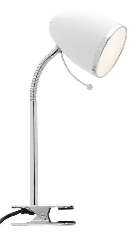 Sara E27 clamp lamp white