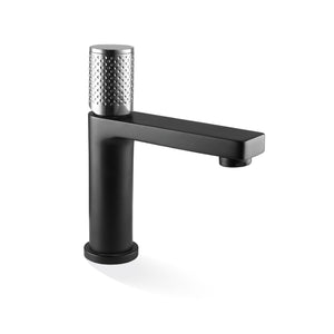 Linkware Gabe Basin Mixer - Black With Chrome Handle