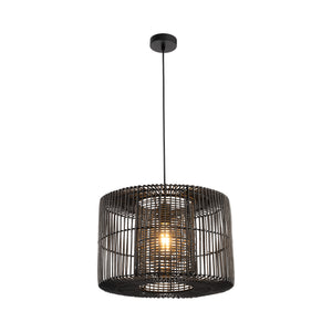 Mercator Finley Rattan Pendant Black