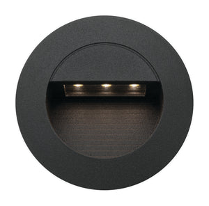 Rye 1.2W LED round steplight black