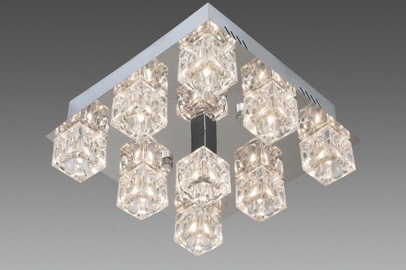 Epic B3035-9 Ascot Crystal / Glass ceiling light
