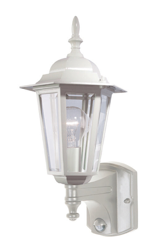 Tilbury 1 light sensor exterior wall lantern white