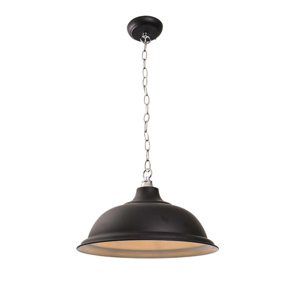 Newport 1 light pendant black and chrome