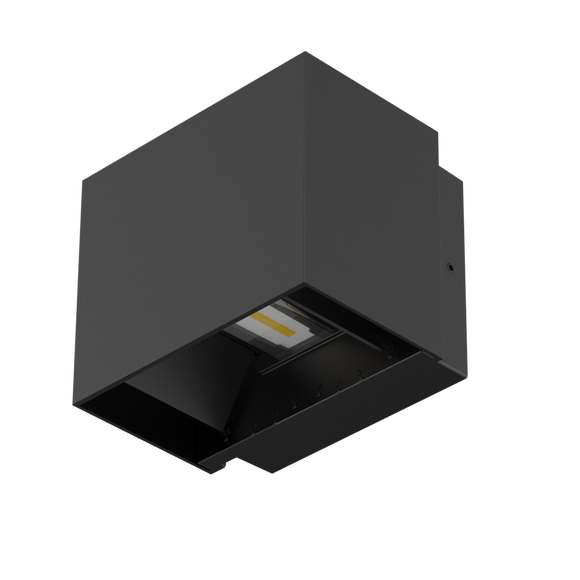 SAL Cube 10w Up Down Outdoor Wall Light Black