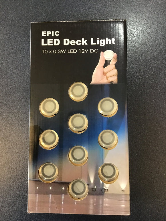 Epic LED Deck Light 10 Pack 12V DC Blue