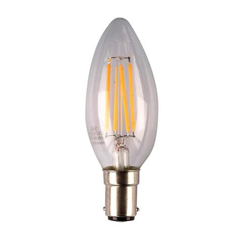 SAL LED CANDLE 4W B15  5000K CLEAR DIMMABLE