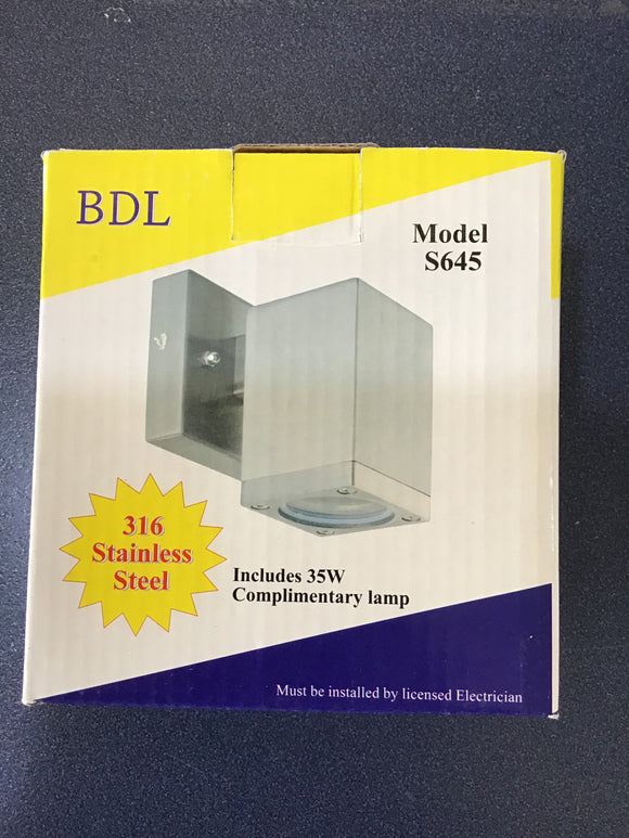 BDL Square Down 316 Stainless Outdoor Wall Light